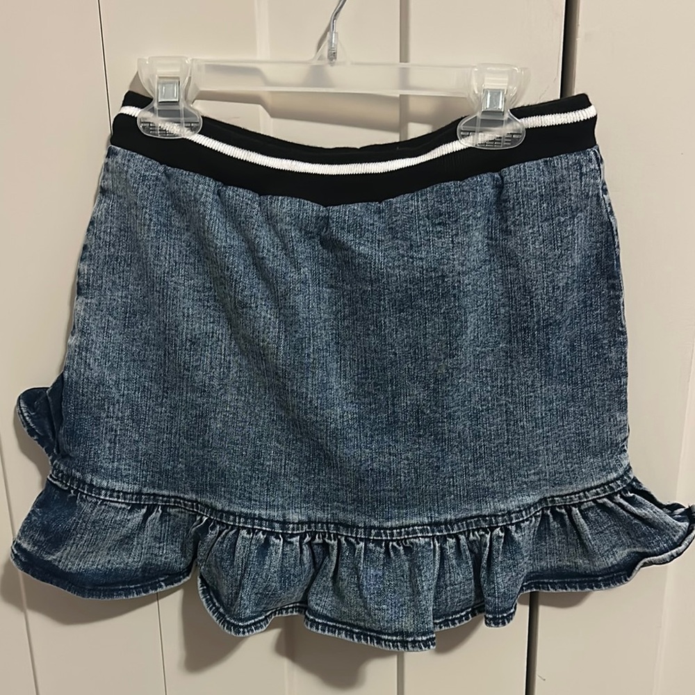 Guess Blue Mini Bubble Skirt with Ruffled Hem for Casual Wear - Picture 3 of 4